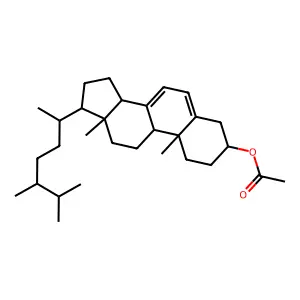 22,23-Dihydroergosteryl acetate, non-irradiated structure