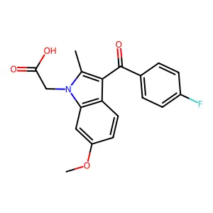 Indole-1-acetic acid, 3-(p-fluorobenzoyl)-6-methoxy-2-methyl- structure