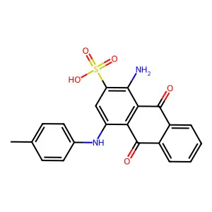 1-Amino-9,10-dihydro-9,10-dioxo-4-p-toluidinoanthracene-2-sulphonic acid structure