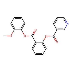 Guaiacyl-ortho-hydroxybenzoate nicotinate structure