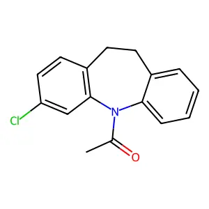 5-acetyl-3-chloro-10,11-dihydro-5H-dibenz[b,f]azepine structure