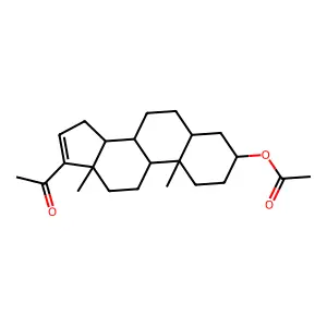 5beta-Pregn-16-en-20-one, 3beta-hydroxy-, acetate structure