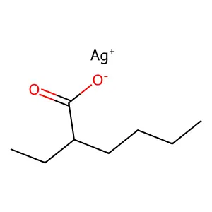 Hexanoic acid, 2-ethyl-, silver(1+) salt (1:1) structure