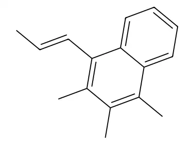 Naphthalene, 1,2,3-trimethyl-4-(1E)-1-propen-1-yl- structure