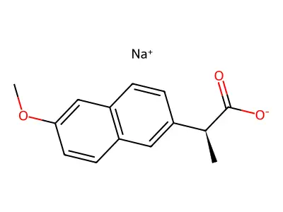 Sodium 2-(6-methoxynaphthalen-2-yl)propanoate structure