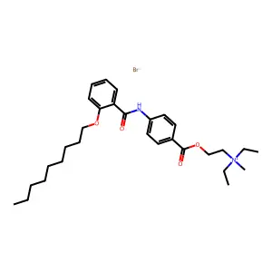 Ammonium, diethylmethyl(2-(4-(2-nonoxybenzamido)benzoyloxy)ethyl)-, bromide structure