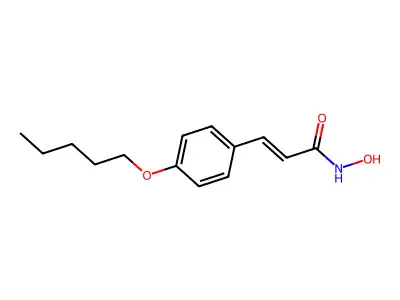 N-hydroxy-3-(4-pentoxyphenyl)prop-2-enamide structure