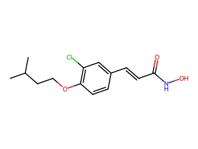 3-[3-chloro-4-(3-methylbutoxy)phenyl]-N-hydroxyprop-2-enamide structure