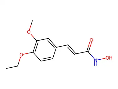 3-(4-ethoxy-3-methoxyphenyl)-N-hydroxyprop-2-enamide structure