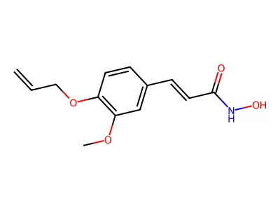 N-hydroxy-3-(3-methoxy-4-prop-2-enoxyphenyl)prop-2-enamide structure