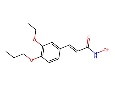 3-(3-ethoxy-4-propoxyphenyl)-N-hydroxyprop-2-enamide structure