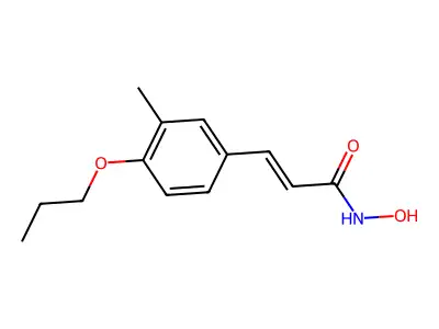 N-hydroxy-3-(3-methyl-4-propoxyphenyl)prop-2-enamide structure