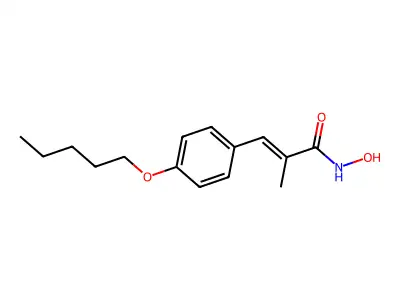 N-hydroxy-2-methyl-3-(4-pentoxyphenyl)prop-2-enamide structure