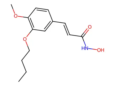 3-(3-butoxy-4-methoxyphenyl)-N-hydroxyprop-2-enamide structure