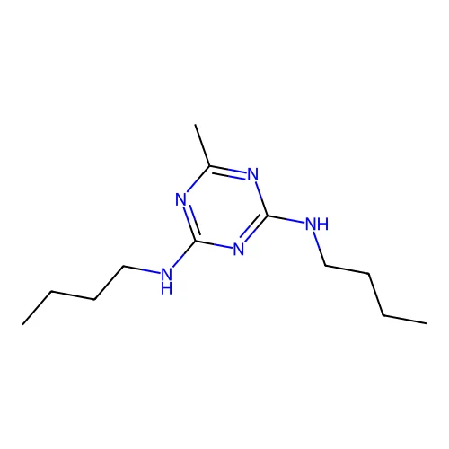 2-N,4-N-dibutyl-6-methyl-1,3,5-triazine-2,4-diamine structure