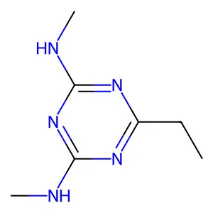 6-ethyl-2-N,4-N-dimethyl-1,3,5-triazine-2,4-diamine structure