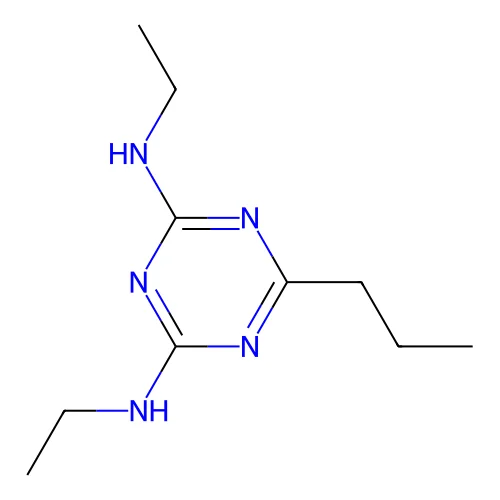 2-N,4-N-diethyl-6-propyl-1,3,5-triazine-2,4-diamine structure