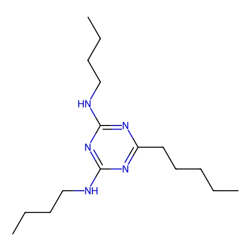 2-N,4-N-dibutyl-6-pentyl-1,3,5-triazine-2,4-diamine structure