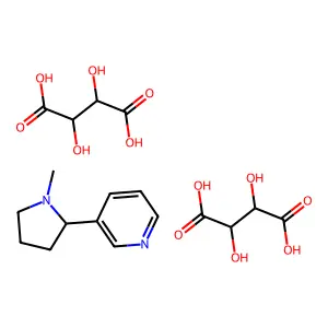 Nicotine Bi-L-(+)-tartrate Dihydrate structure