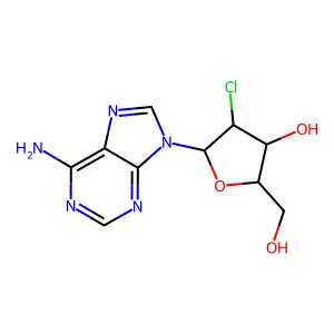 2'-Chloro-2'-deoxyadenosine structure