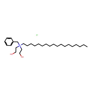 Benzenemethanaminium, N,N-bis(2-hydroxyethyl)-N-octadecyl-, chloride (1:1) structure