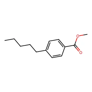 Benzoic acid, 4-pentyl-, methyl ester structure