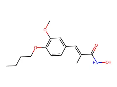 3-(4-butoxy-3-methoxyphenyl)-N-hydroxy-2-methylprop-2-enamide structure