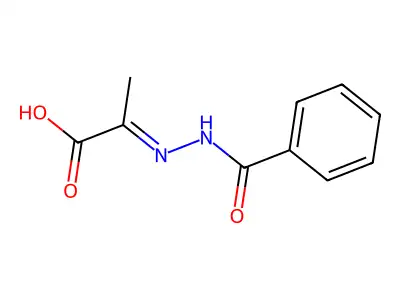 Pyruvic acid benzoyl hydrazone structure