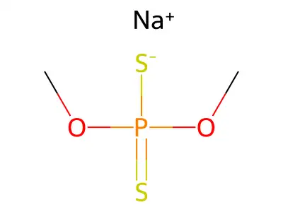 Sodium dimethoxy-sulfanylidene-sulfido-lambda5-phosphane structure