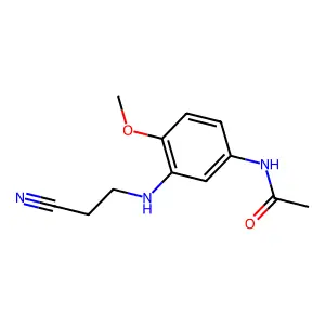 Acetamide, N-[3-[(2-cyanoethyl)amino]-4-methoxyphenyl]- structure