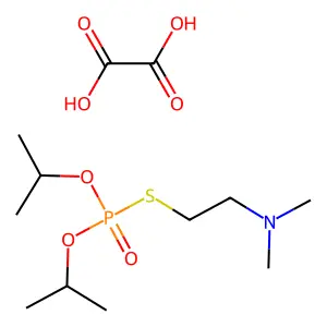 Phosphorothioic acid, O,O-diisopropyl S-(2-(dimethylamino)ethyl) ester, oxalate structure