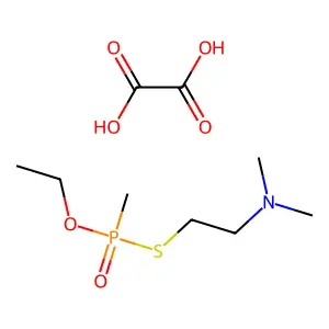 Oxalic acid--S-(2-(dimethylamino)ethyl) O-ethyl methylphosphonothioate (1/1) structure