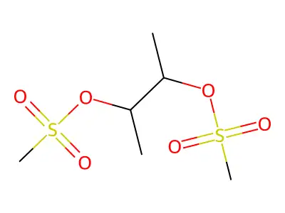 2,3-Butanediol, dimethanesulfonate structure