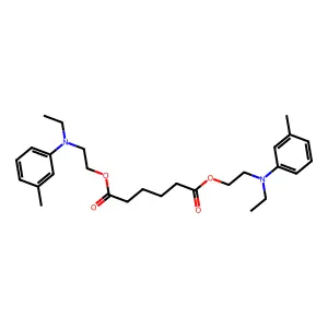 Hexanedioic acid, 1,6-bis(2-(ethyl(3-methylphenyl)amino)ethyl) ester structure