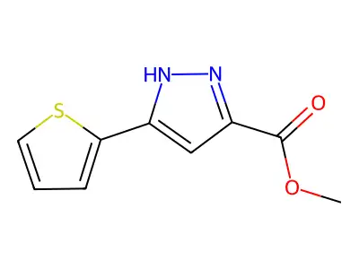 methyl 3-(thiophen-2-yl)-1H-pyrazole-5-carboxylate structure