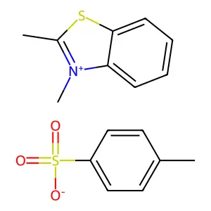 Benzothiazolium, 2,3-dimethyl-, 4-methylbenzenesulfonate (1:1) structure