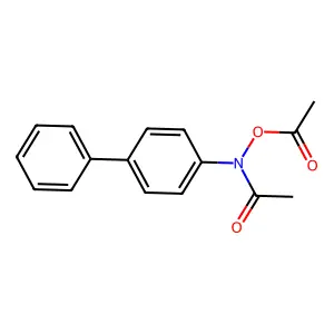 N-(acetyloxy)-N-(1,1'-biphenyl)-4-ylacetamide structure