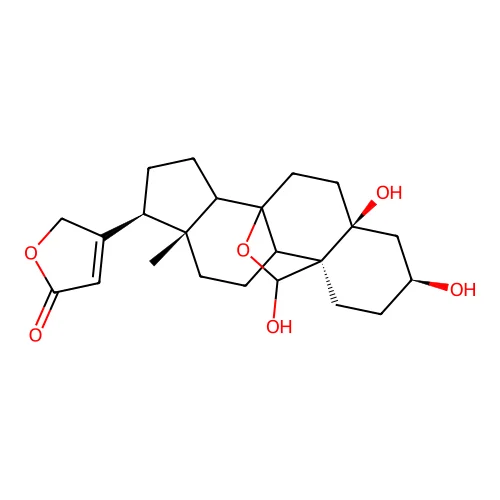 3,5,19-Trihydroxy-8,19-epoxycard-20(22)-enolide structure