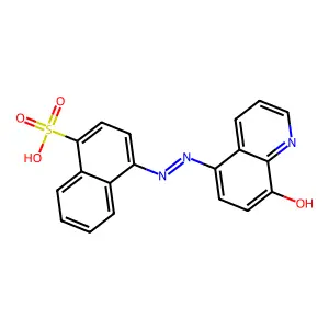 4-(8-Hydroxy-5-quinolylazo)-1-naphthalenesulfonic acid structure