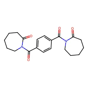 2H-Azepin-2-one, 1,1'-(1,4-phenylenedicarbonyl)bis(hexahydro- structure