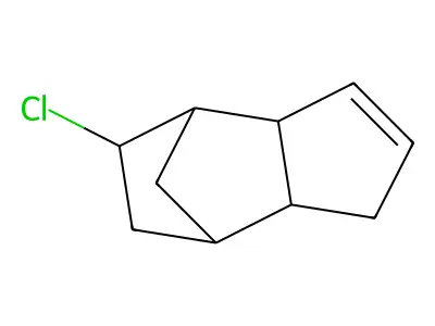 4,7-Methano-1H-indene, 5-chloro-3a,4,5,6,7,7a-hexahydro- structure