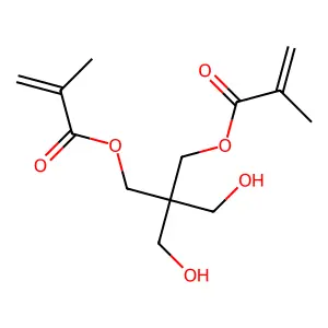 2-Propenoic acid, 2-methyl-, 1,1'-(2,2-bis(hydroxymethyl)-1,3-propanediyl) ester structure