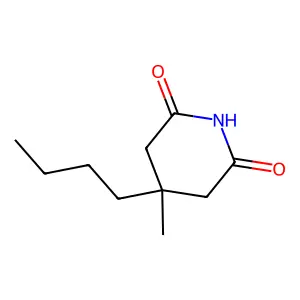 3-Methyl-3-n-butylglutarimide structure