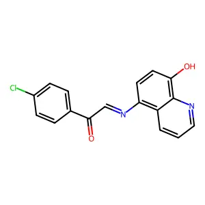 5-((p-Chlorobenzoyl)methylenamino)-8-quinolinol structure