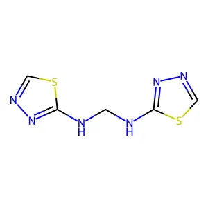 N,N'-Bis(1,3,4-thiadiazol-2-yl)methanediamine structure