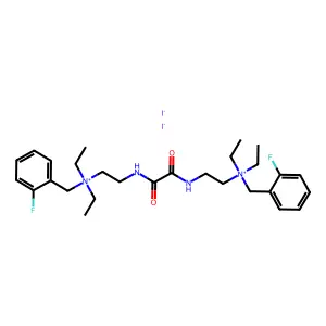 Ammonium, (oxalylbis(iminoethylene))bis(diethyl(o-fluorobenzyl)-, diiodide structure