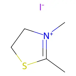 Thiazolium, 4,5-dihydro-2,3-dimethyl-, iodide (1:1) structure