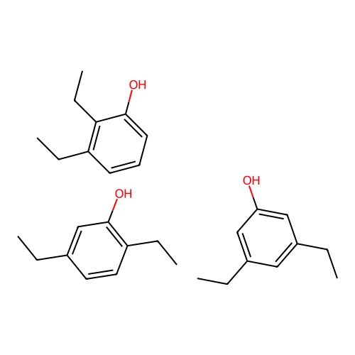 2,3-Diethylphenol; 2,5-diethylphenol; 3,5-diethylphenol structure