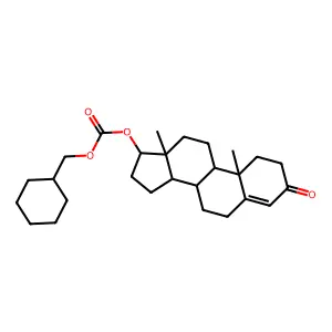 (17beta)-17-(((Cyclohexylmethoxy)carbonyl)oxy)androst-4-en-3-one structure