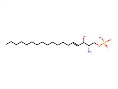 2-Amino-3-hydroxyoctadec-4-en-1-yl dihydrogen phosphate structure